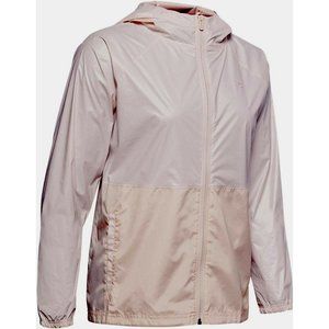 Under Armour Womens Small Lightweight Hooded Windbreaker Jacket Sporty Outerwear